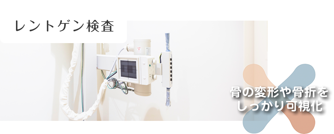 レントゲン検査 骨の変形や骨折をしっかり可視化